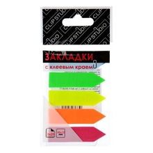 ClipStudio Закладки с клеевым краем пластиковые 45x12мм, 5x25 листов, 5 цветов, в форме стрелки 5 цветов