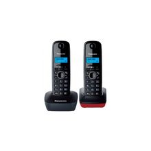 Panasonic kx-tg1612ru3 dect (черный+красный 2 трубки)