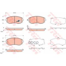 Колодки Тормозные Дисковые | Перед | Subaru Forester (Sh_) 2.0 Awd 01.2010 -  <=> Subaru Forester (Sh_) 2.0 Awd 01.2008 - 09.2013 TRW арт. GDB3371