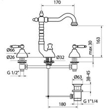 Webert Смеситель Alexandra AL750202010 золото, для раковины