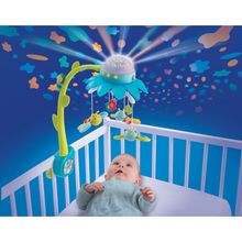 Smoby Мобиль муз. на кроватку Цветок, синий 110111