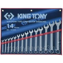 Набор комбинированных ключей, 5 16"-1-1 4", 14 предметов KING TONY 1214SR
