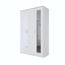 Шкаф комбинированный с зеркалом 3дв, 1я  Сириус 1170х500х1900 белый
