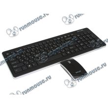 Комплект клавиатура + мышь Delux "K1500+M125", беспров., черно-серебр. (USB) (ret) [126552]