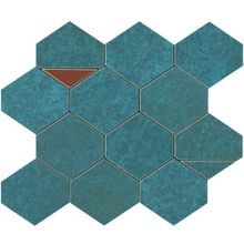 Atlas Concorde Blaze Blaze Verdigris Mosaico Nest 9BNV мозаика шестиугольная 258 мм*294 8.5 мм
