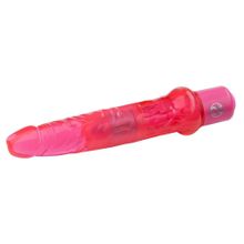 Гелевый анальный вибратор розового цвета - 17,5 см. Розовый