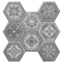 Керамогранит Kerlife Hexagonal Pav. Asland gris напольная 37,2х38,8