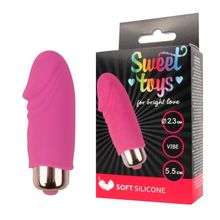 Мини-вибратор в виде пениса Sweet toys розовый 5,5 см