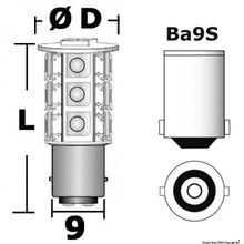 Osculati Navigation light 12 V BA9S 8.5 W 95 Lum, 14.225.02