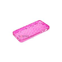 Силиконовая накладка соты для iPhone 5, темно-розовая 00021571