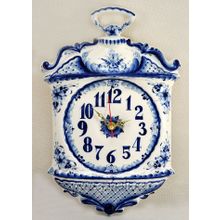 Часы настенные "Колокольчик". Гжельский фарфор. арт. 1126