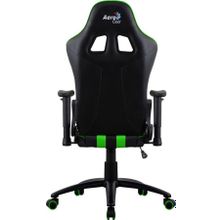 Кресло для геймера Aerocool AC120 AIR-BG , черно-зеленое, с перфорацией