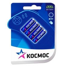 Батарейка AAA КОСМОС R03, солевая, 4 шт, блистер (KOCR034BL)