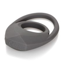 Двойное эрекционное кольцо с вибрацией Apollo Rechageable Support Ring серый
