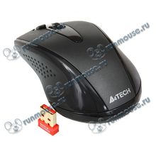 Оптическая мышь A4Tech "G9-500F-1", беспров., 3кн.+скр., черно-серый (USB) (ret) [100225]