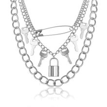 Многослойное колье "Ключи" (арт. 81250-4)