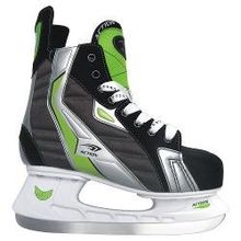 Коньки хоккейные Action LUCKY, PW-216AE, нержавеющая сталь, черный зеленый, р. 44