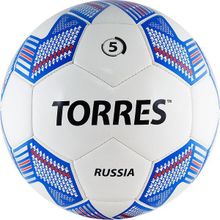 Мяч футбольный Torres Team Russia р 5 синт.кожа Бело-сине-красный