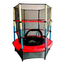 Батут DFC JUMP KIDS 55" 55INCH-JD-RYB красный желтый синий, сетка (137см)