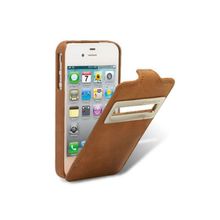 Melkco Leather Case for Apple iPhone 4 (Classic Vintage Brown)