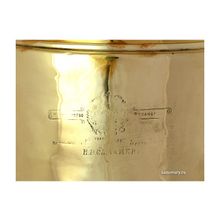 Самовар угольный (жаровой, дровяной) 7 литров желтый "цилиндр", произведен на фабрике Н.В.Салищева в начале XX века, арт. 465434