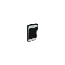 Силиконовый бампер с пластиковой окантовкой SGP Case Neo Hybrid Soul Black для Apple iPhone 4S (чёрный)