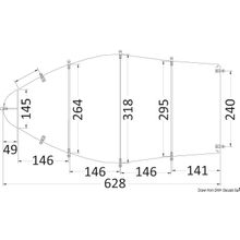 Osculati Tarpaulin universal 518 579 x 230 cm grey 300D, 46.503.07