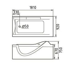 Акриловая ванна Gemy G9055 O L