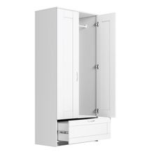Шкаф комбинированный 2дв, 1я  Сириус 780х500х1900 белый
