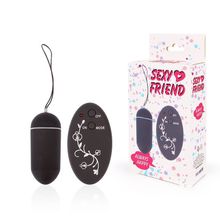 Bior toys Черное виброяйцо Sexy Friend с 10 режимами вибрации (черный)