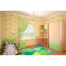 Детская мебель ЖИЛИ-БЫЛИ, комплект-4 зеленый