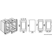 Osculati Plastic bezel for switch, central insert, 14.197.21