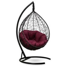 Кресло кокон подвесное SEVILLA VERDE коричневое + каркас