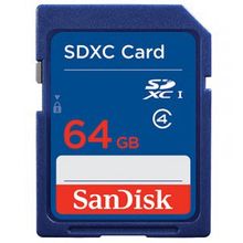 Флеш карта SD 64GB SanDisk SDXC Class 4
