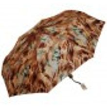 Stilla - Зонт женский коричневый дизайн"крыло бабочки"