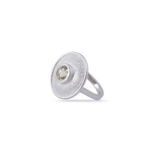 Кольцо из серебра 925 пробы, вставка лим. кварц, 54R-0024