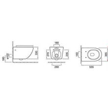 Подвесной безободковый унитаз Cerutti SPA B-2376-3 с сиденьем микролифт