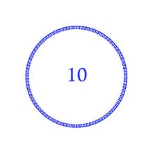 Окантовка внешнего круга печати №10