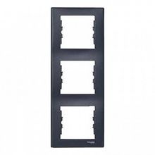 Рамка 3 поста SEDNA, вертикальная, графит |  код. SDN5801370 |  Schneider Electric