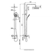 Душевая стойка D&K Reisling Rhein DA1273701B03 хром