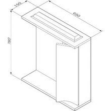Am.Pm Мебель для ванной Like 65 R, подвесная, белый глянец, венге
