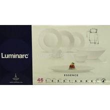 Столовый сервиз Luminarc WHITE ESSENCE Эссенс Уайт 46 предметов 6 персон ОАЭ J3197 N1220