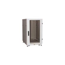 NT BUSINESS   MGLASS 18-66 G Шкаф 19 напольный, серый 18U 600*600, дверь стекло-металл (3ч)