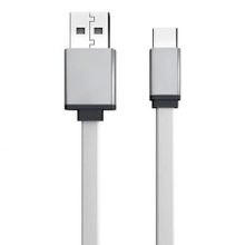 Кабель USB 3.1 Type C(m) - USB 2.0 Am - 1.0 м, 2.1А, плоский, белый, AKAI CE-443W