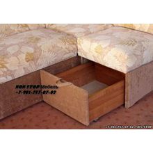 Кухонный угловой диван-кровать ткань со спальным местом