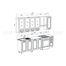 Миф Кухня МДФ Констанция, 200 90, компоновка 5