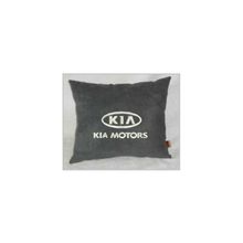  Подушка Kia motors т. серая вышивка белая