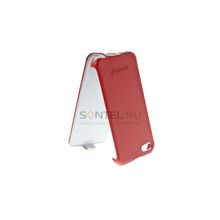 Кожаный чехол-книжка SmartBuy Full Grain для iPhone 5, красный SBC-Full Grain-R