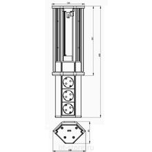 Выдвижная розетка Schulte Evoline V-Port 934.50.001