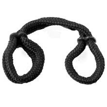 Черные верёвочные оковы на руки или ноги Silk Rope Love Cuffs Черный